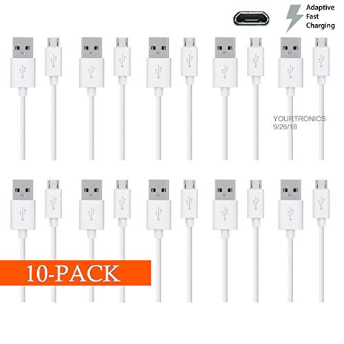 Book Cover Pack of 10-5FT Quick Charge Micro USB Cable Rapid Charging Sync Cord Fast Charger for Samsung Galaxy S7 Edge S6 S4 J8 J7 Prime Pro J6 Note 5 4 2 LG V10 G4 G3 G2 HTC One M8 M9 Bulk Wholesale 10x