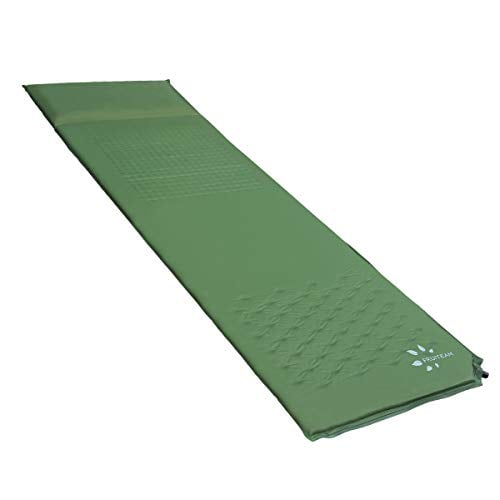 Book Cover FRUITEAM Self-Inflating Sleeping Pad Extra Thickness Foam Camping Pad Sleeping Mat with Pillow for Camping, Backpacking