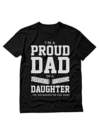 Book Cover Proud Dad of A Freaking Awesome Daughter Funny Gift for Dads Men's T-Shirt