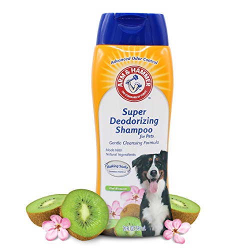 Book Cover Arm & Hammer Super Deodorizing Shampoo for Dogs | Best Odor Eliminating Dog Shampoo for Smelly Dogs & Puppies, Kiwi Blossom Scent, 16 oz