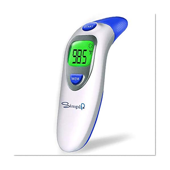 Book Cover Baby Forehead Thermometer with Ear Function, Digital Medical Infrared Body Temporal Thermometer for Fever, for Kids, Children, Adults, Infants, Toddlers, FDA and CE Approved