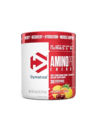 Book Cover Dymatize AminoPro + Energy Endurance Amplifier Powder, Reinforced with Caffeine, Electrolytes & Amino Acids, Pineapple Guava, 9.52 Ounce