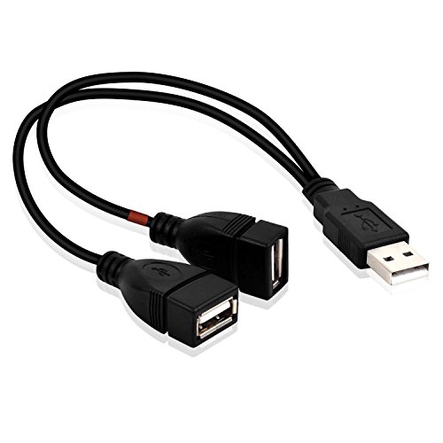 Book Cover USB 2.0 A Male to 2 Dual USB Female Jack Y Splitter Hub Power Cord Extension Adapter Cable