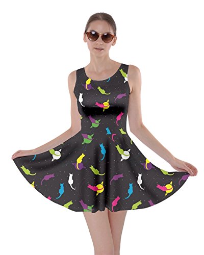 Book Cover CowCow Womens Cats Kitten Meow Paw Pet Kitty Animals Claw Skater Dress, XS-5XL