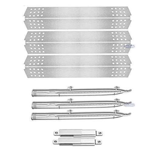 Book Cover Uniflasy Grill Burner Tube, Heat Plates Shield and Crossover Tube, Gas Grill Repair Replacement Parts Kit for Charbroil Commericial T47-D, 463241414, 463241413, 463241314, 463241313, 463241013