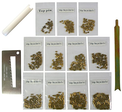 Book Cover SC1 / SC4 Compatible Keyway Re-Key Kit Bottom Pins #0 to #9 with 50 of Each pin and More SC Rekeying Set