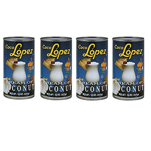 Book Cover Cream of Coconut Coco Lopez Set of 4 Can