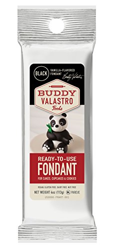 Book Cover Buddy Valastro Foods Black Fondant (Vanilla, 4.4 Ounces)