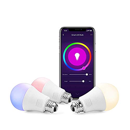 Book Cover Novostella Smart WiFi LED Light Bulb, RGBCW Color Changing Bulb, 10W Dimmable Multicolored Lights, No Hub Required, Works with Alexa Google Assistant IFTTT