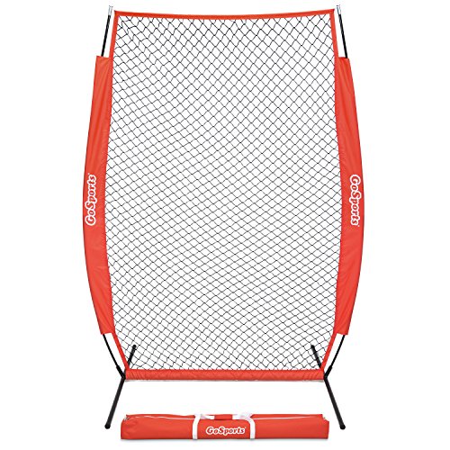 Book Cover GoSports 7' x 4' I-Screen | Baseball & Softball Pitching Screen Net | Must Have for Safe Training - Includes Foldable Bow Frame and Portable Carry Bag