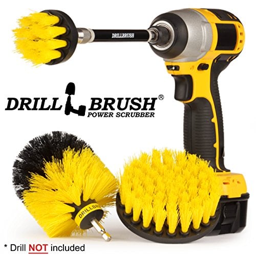 Book Cover Drill Brush Power Scrubber Brush Set - Drill Brush Kit with Extension - Drill Brushes for Cleaning Bathroom Accessories - Drill Brush Attachment - Bathroom Cleaner - Grout Cleaner - Drill Scrub Brush