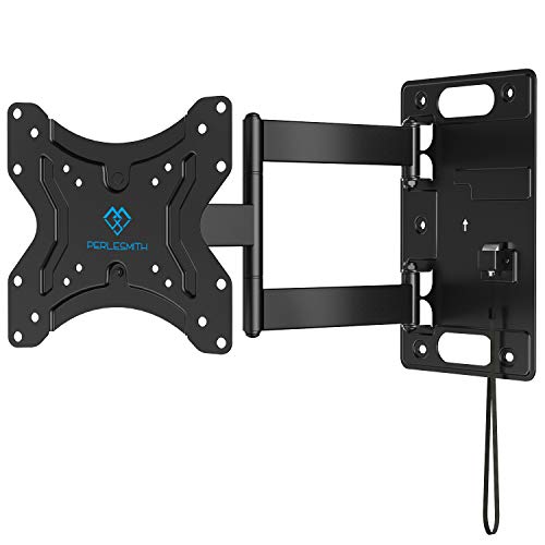 Book Cover Perlesmith RV Lockable TV Wall Mount for Most 23-43 Inch LED, LCD, OLED Plasma, Flat Screen TVs Full Motion with Articulating Arm Bears up to 77 lbs Swivels Tilts Extends for MotorHomes Camper Trailer