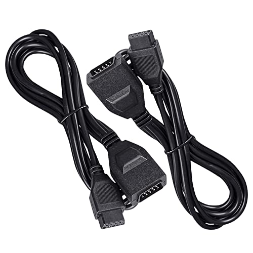 Book Cover Controller Extension Cable Compatible For Sega Genesis [2 Pack] 6 Feet – 1.8m by EVORETRO