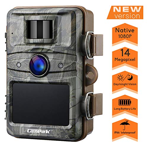 Book Cover Campark Trail Camera 14MP 1080P HD Outdoor Game Hunting Cam 940nm Security Night Vision Motion Activated Cameras with 2.4