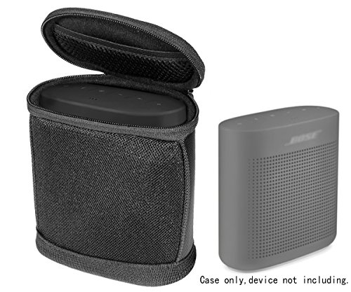 Book Cover Portable Sound Through Case for Bose SoundLink Color Bluetooth Speaker II and Bose SoundLink Color Bluetooth Speaker, mesh Pocket for Cable (Black)