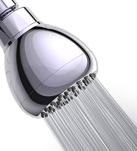 Book Cover High Pressure Shower Head - 3 inch Anti-Clog Anti-Leak Fixed Chrome Showerhead - Adjustable Metal Swivel Ball Joint with Filter - Ultimate Shower Experience Even at Low Water Flow & Pressure