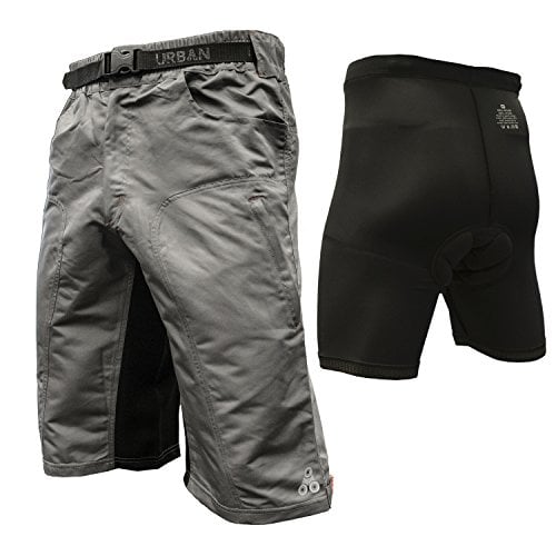 Book Cover The Enduro - Men’s MTB Off Road Cycling Shorts Bundle with ClickFast Padded Undershorts with Coolmax Technology