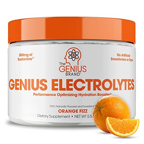 Book Cover Genius Electrolytes Powder Drink Mix, Orange Fizz, 30 Servings - Natural Hydration Booster & Endurance Supplement with Potassium, Magnesium & Zinc - Sugar Free & No Artificial Sweeteners or Dyes