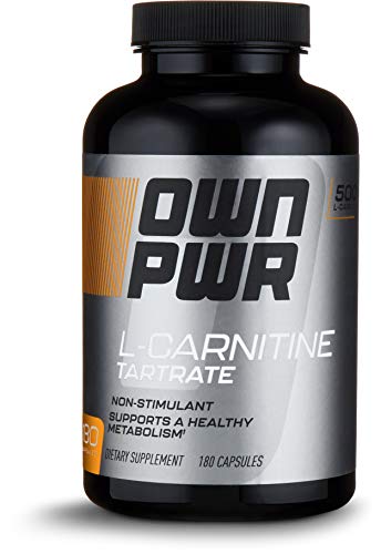 Book Cover Amazon Brand - OWN PWR L-Carnitine Tartrate 500 MG, 180 Capsules, Value Size