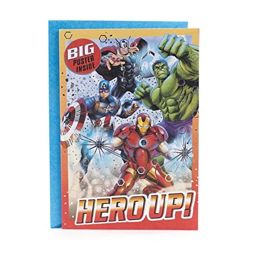 Book Cover Hallmark Avengers Birthday Card with Poster (Hero Up!)