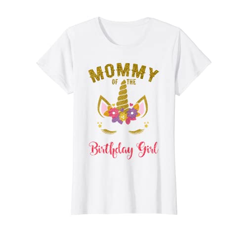 Book Cover Mommy Of The Birthday Girl Shirt, Unicorn Matching Outfit T-Shirt
