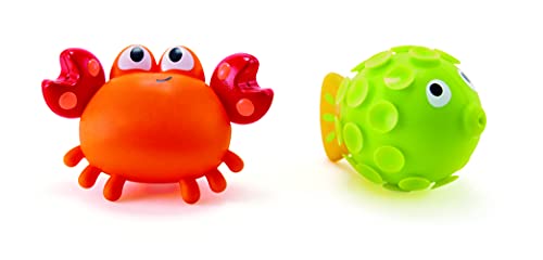 Book Cover Hape Rock Pool Squirters | Colorful Baby & Toddler Bath Toys, Silicone and Non-Toxic Set, Water Spouting and Suction Crab & Fish