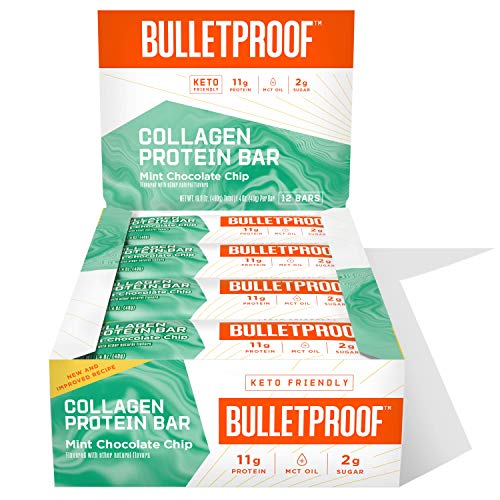 Book Cover BULLETPROOF Chocolate Chip Collagen Bar, 1.58 OZ