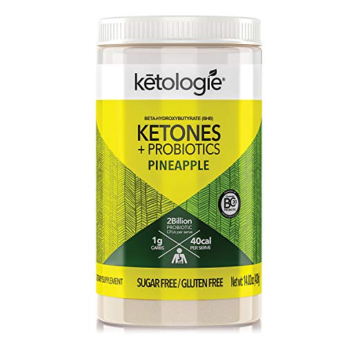 Book Cover Ketologie BHB Exogenous Ketones Powder with Probiotics (Pineapple)