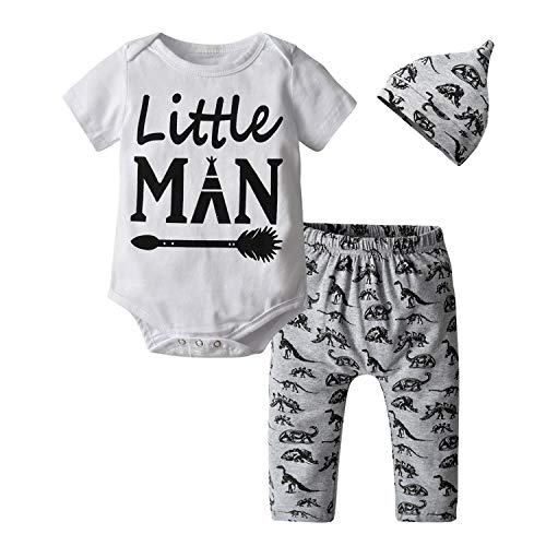 Book Cover 3Pcs Baby Boys Clothes Mommy's New Man Romper Moustache Pants Hat Outfits Set