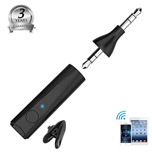 Book Cover Wireless Receiver, GAKOV GA4849 Portable 5.0 Wireless Car Adapter & Hands-Free Car Kits Mini Music Adapter for Home/Car Audio Music Streaming Stereo System 3.5 mm (Black2)