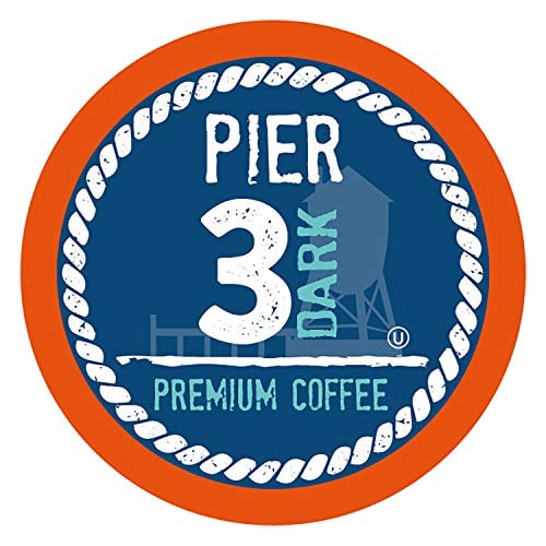 Book Cover Pier 3 Dark Roast Coffee Pods, Compatible with 2.0 K-Cup Brewers, 40 Count