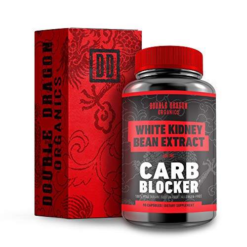 Book Cover White Kidney Bean Extract - 100% Pure Carb Blocker and Fat Absorber - Keto Carb Blocker- Double Dragon Organics (90 Caps / 600MG)