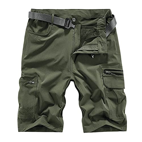 Book Cover Quick Dry Hiking Shorts Men's Cargo Casual Outdoor 4-Way Stretchy Lightweight Summer Short with Multi Pockets 30-46 (No Belt)