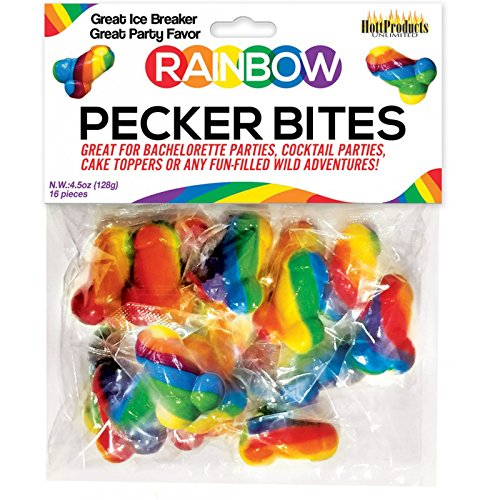 Book Cover Bachelorette Party Rainbow Pecker Bites 16/Bag