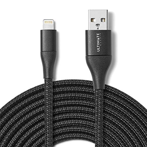 Book Cover The Ultimate Bundle (10ft) Apple MFi Certified Braided Lightning Cable, Durable iPhone Charger for XS/XS Max/XR/X/8/8 Plus/7/6/ & iPad (Black)