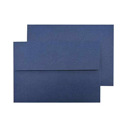 Book Cover A7 Navy Blue Invitation 5x7 Envelopes 100 Count- Self Seal, Square Flap,Perfect for 5x7 Cards, Weddings, Birthday, invitations, Graduation, Baby Shower, 5.25 x 7.25 Inches, 100 Pack, (Navy blue)