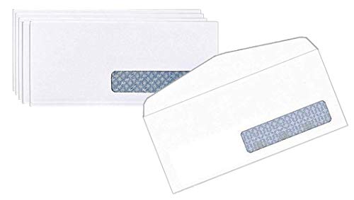 Book Cover 1InTheOffice #10, Right Window Security-Tint Gummed Envelopes, 500/Box