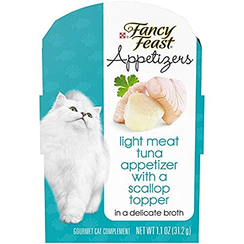 Book Cover Purina Fancy Feast Appetizers Light Meat Tuna with a Scallop Topper Adult Wet Cat Food Complement - (10) 1.1 oz. Trays