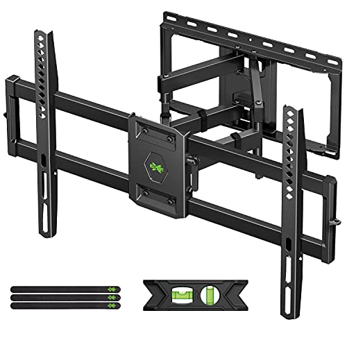 Book Cover USX MOUNT Full Motion TV Wall Mount for Most 47-84 inch Flat Screen/LED/4K TVs, TV Mount Bracket Dual Swivel Articulating Tilt 6 Arms, Max VESA 600x400mm, Holds up to 132lbs, Up to 16