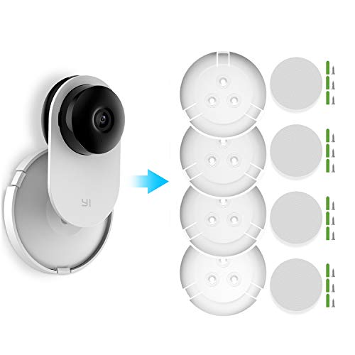 Book Cover (Pack of 4) Wall Mount Compatible with YI 1080p Home Camera, KASMOTION 360 Degree Swivel Camera Bracket Holder Customized for Indoor Yi/Mi Home Security Camera