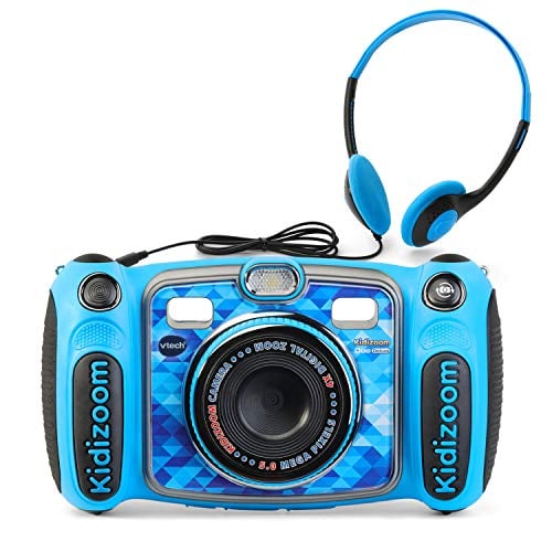 Book Cover VTech Kidizoom Duo 5.0 Deluxe Digital Selfie Camera with MP3 Player and Headphones, Blue