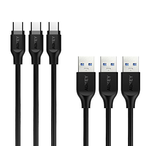 Book Cover AUKEY [Updated] USB C Cable 3.3ft, [3 Pack] USB 3.0 Type C Cable Fast Charge for Samsung Galaxy S9 S9 Plus S8 S8 Plus Note 8, LG V30 V20 G6 G5, HTC U11/10 and More