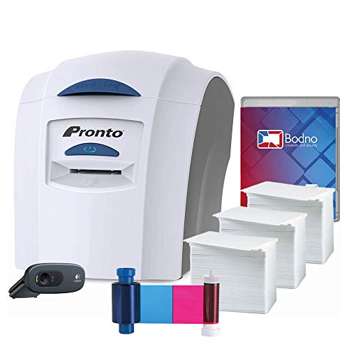 Book Cover Bodno Magicard Pronto Id Card & Supper Supplies Package with Id Software, Camera, 300 Cards and 300 Print Ribbon Printer Magicard Pronto ID Card Printer & Super Supplies Package with Camera