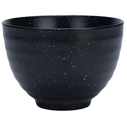 Book Cover Black Matcha Tea Bowl (Ceramic) Classic Japanese Drinking Cup | Daily and Ceremonial Grade Use | Authentic Asian Experience | Heavy-Duty Ceramic Finish