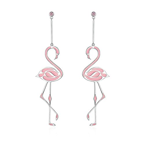 Book Cover OULII Flamingo Earrings Fashion Romantic Tassel Earrings Jewelry for Women Girls