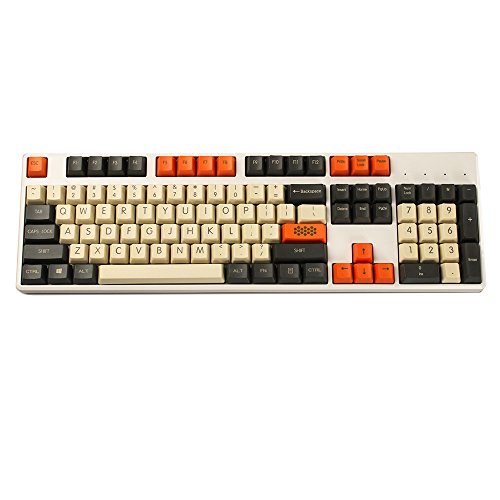 Book Cover YMDK Carbon 61 87 104 Top Print Keyset Thick PBT OEM Profile Keycaps for MX Mechanical Keyboard (Only Keycap) (104)