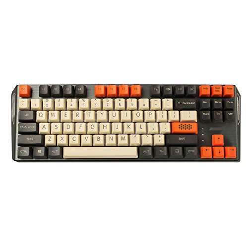 Book Cover YMDK Carbon 61 87 104 Top Print Keyset Thick PBT OEM Profile Keycaps for MX Mechanical Keyboard (Only Keycap) (87)