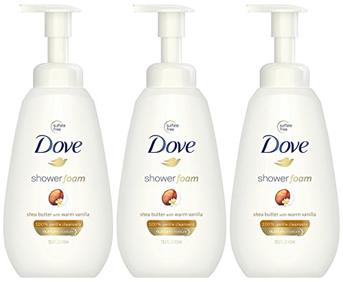 Book Cover Dove Shower Foam Shea Butter with Warm Vanilla Foaming Body Wash, 13.5 Ounce (Pack of 3)