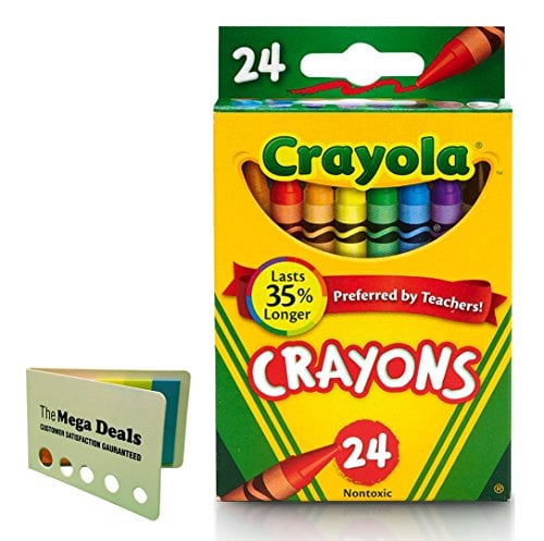 Book Cover Crayola Crayons 24 ct (Pack of 2) Includes 5 Color Flag Set