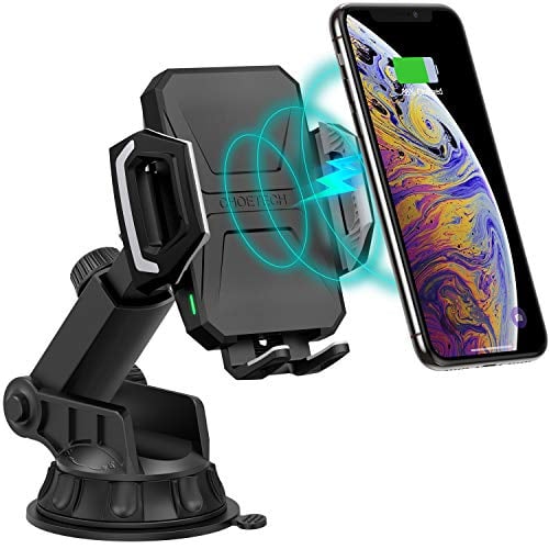 Book Cover CHOETECH Wireless Car Charger, 10W/7.5W Qi Wireless Fast Charging Car Mount, USB-C Dashboard Phone Holder Compatible with iPhone XS/XS Max/X/8/8+, Samsung Galaxy Note10/Note 10+/S10/Note 9/S9, LG V30